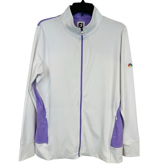 FOOTJOY Women Full Zip Panel Pocket Midlayer Size L Sweatshirt Jacket NEW - Picture 1 of 15